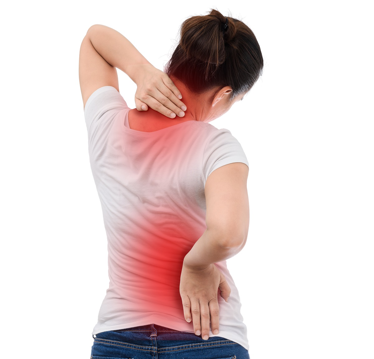 Woman experiencing back pain